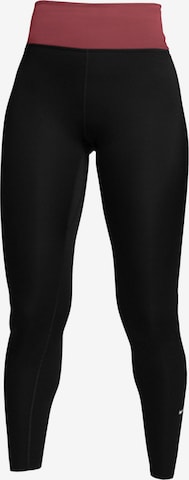 NIKE Skinny Workout Pants 'One Luxe' in Black: front