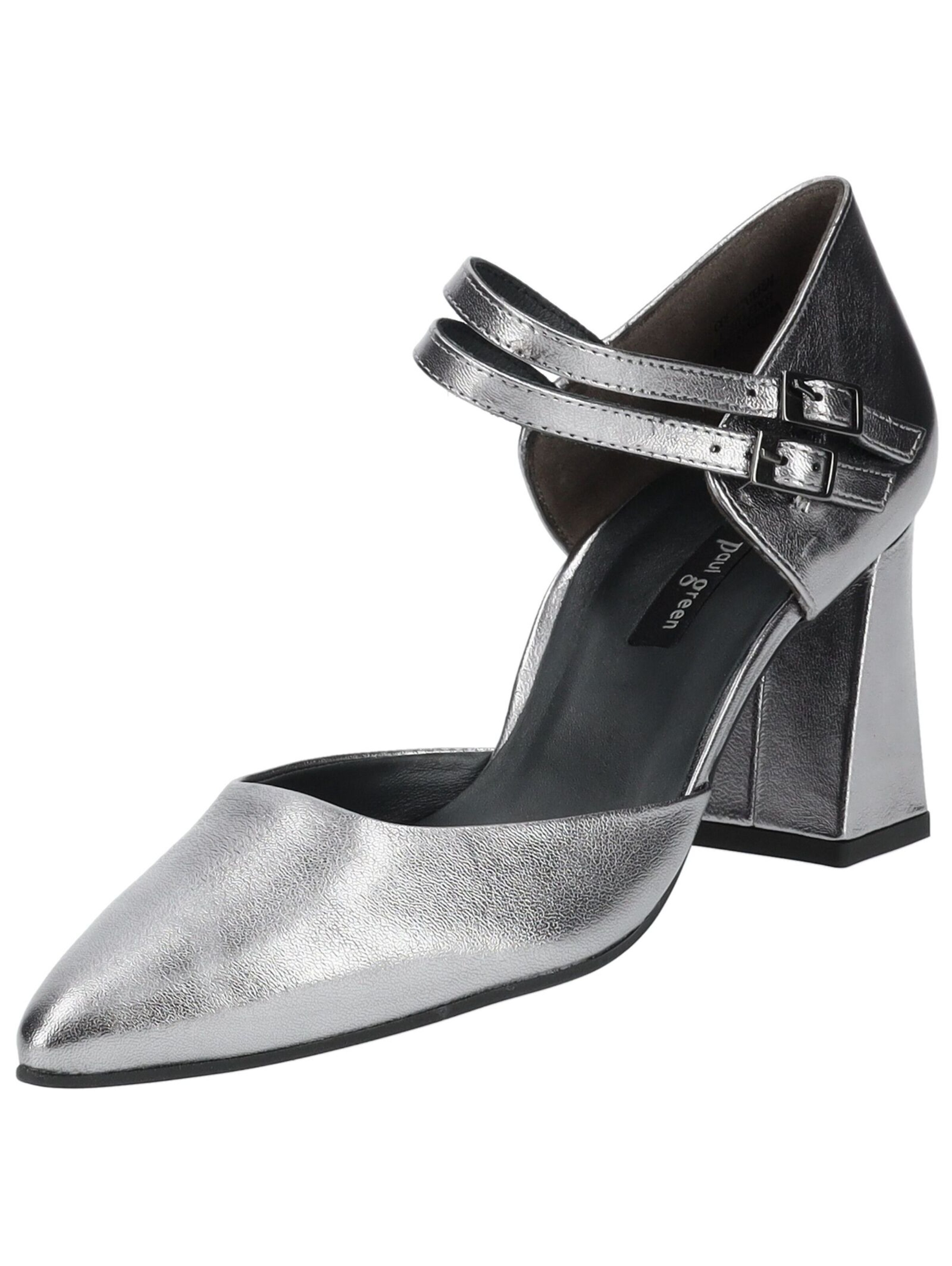 Décolleté sling di Paul Green in argento: frontale