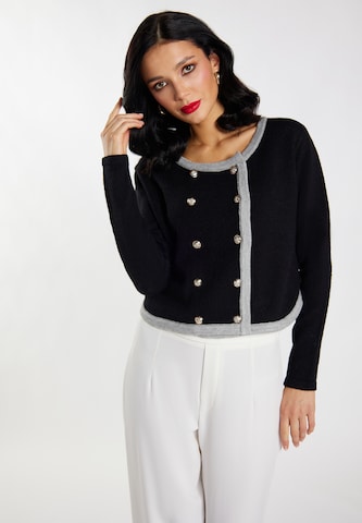 Cardigan faina en noir : devant