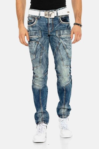 CIPO & BAXX Tapered Jeans in Blauw: voorkant