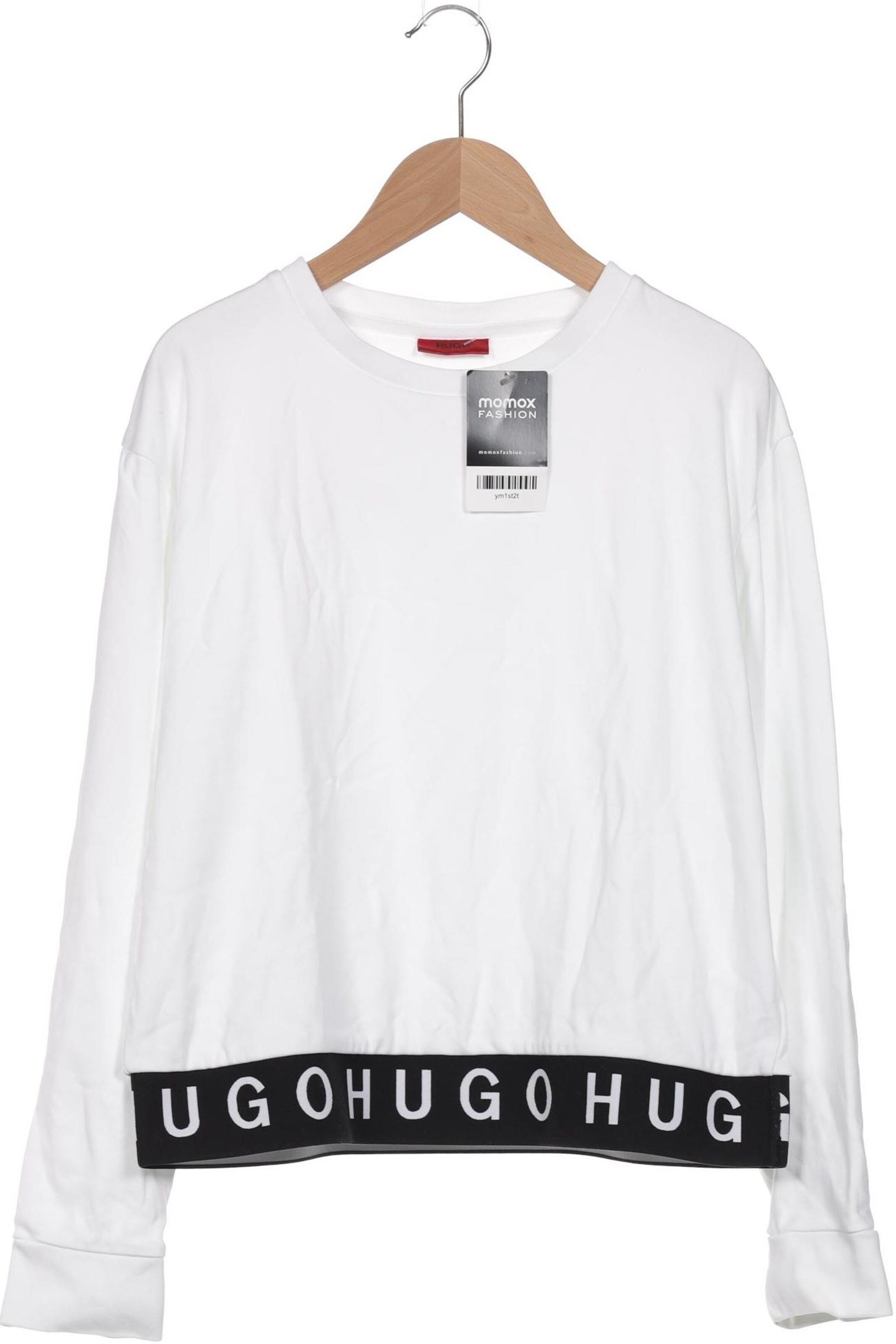 HUGO Sweatshirt & Zip-Up Hoodie in S in White: front