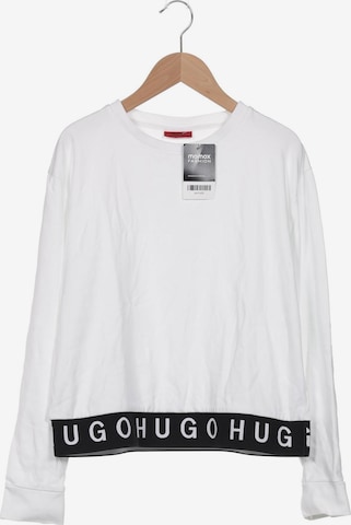 HUGO Sweatshirt & Zip-Up Hoodie in S in White: front