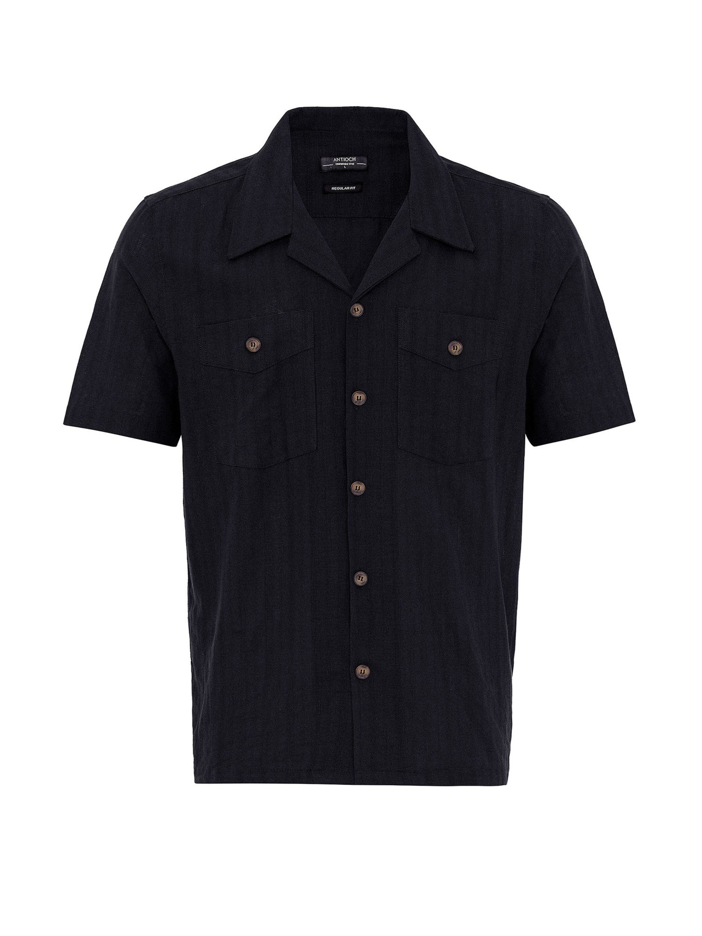Antioch Regular Fit Skjorte i sort: forside