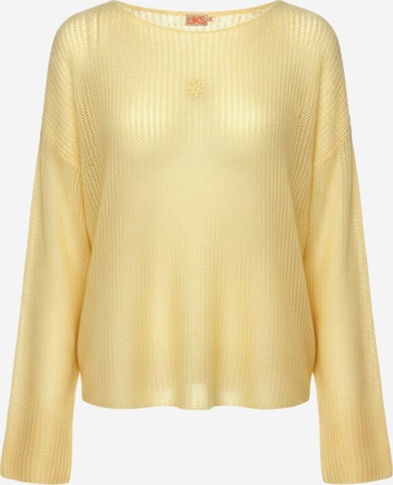 LIKS. Munich Sweater 'Strickpullover leichte Rippenstruktur aus Alpaka-Woll-Mischung - BriaC' in Yellow: front