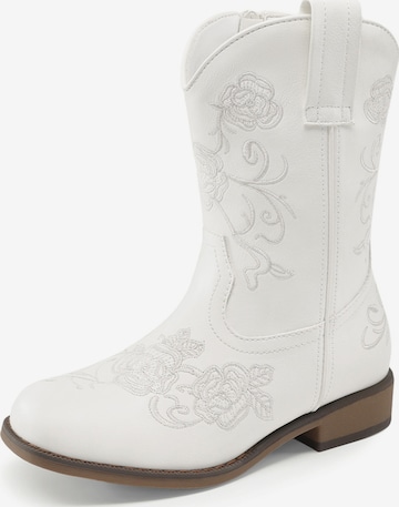 Bottes Dream Pairs en blanc : devant