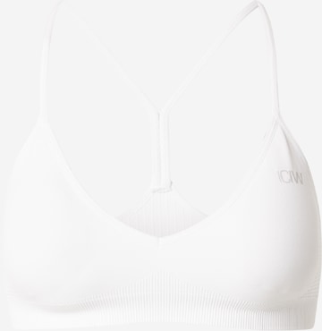 ICANIWILL Бюстье Спортивный бюстгальтер 'Ignite' в Белый: спереди