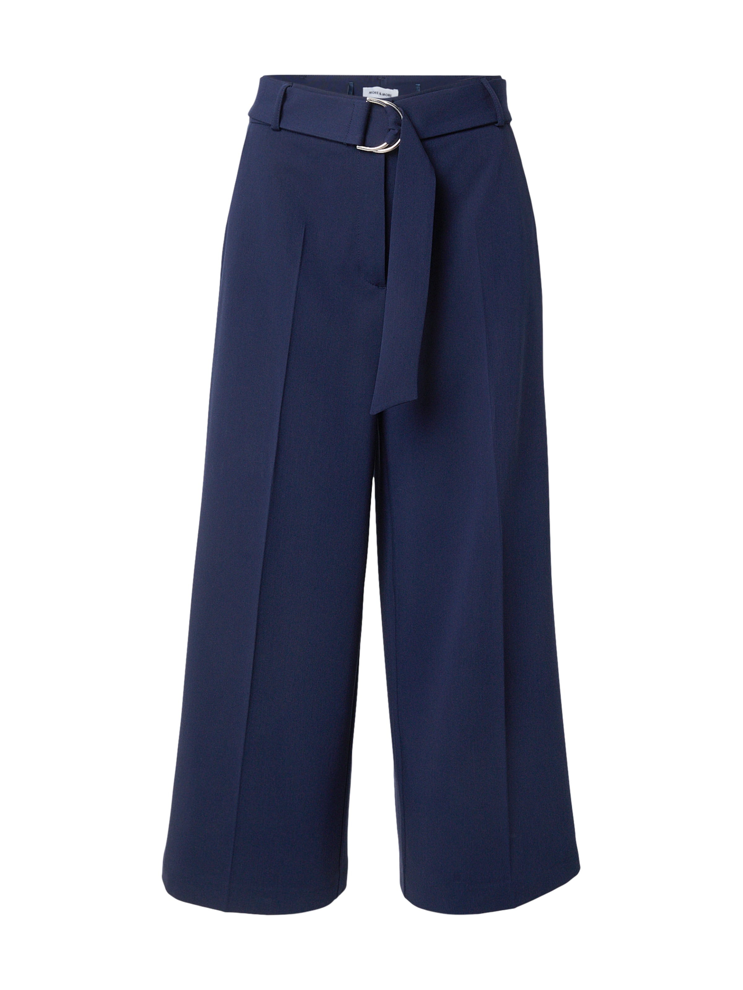 Flared Pantaloni con piega frontale di MORE & MORE in blu: frontale