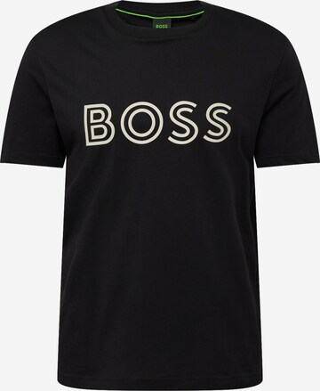 melns BOSS T-Krekls: no priekšpuses