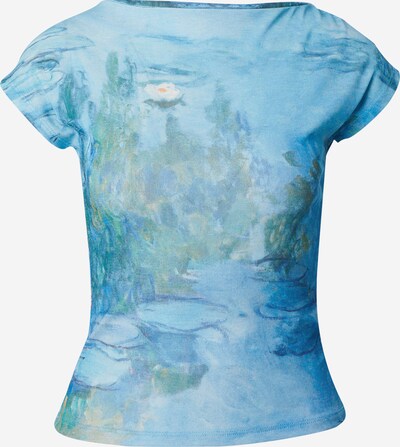 TOPSHOP T-shirt en bleu marine / bleu clair / vert / blanc, Vue avec produit