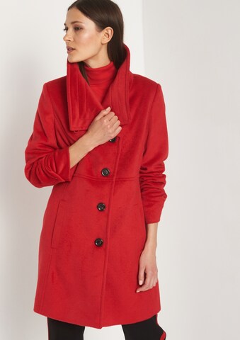 COMMA Between-Seasons Coat in Red: front