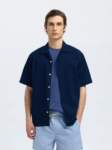 SELECTED Comfort fit Overhemd in Blauw: voorkant
