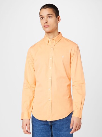 Coupe slim Chemise Polo Ralph Lauren en orange : devant