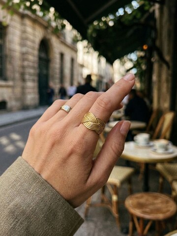 Nemomatheo Ring 'Tresse – Statement-Flechtring' in Gold