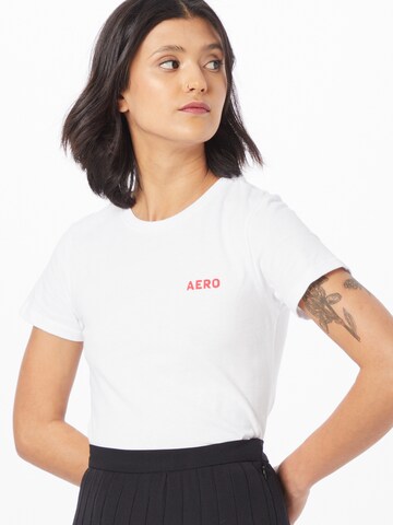 T-shirt AÉROPOSTALE en blanc : devant