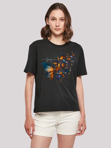 F4NT4STIC T-Shirt 'Schmetterling' in Schwarz: Vorderseite