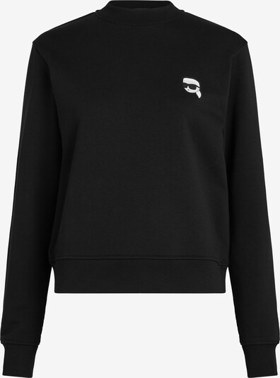 Karl Lagerfeld Sweatshirt 'Ikonik 2.0' i svart / hvit, Produktvisning