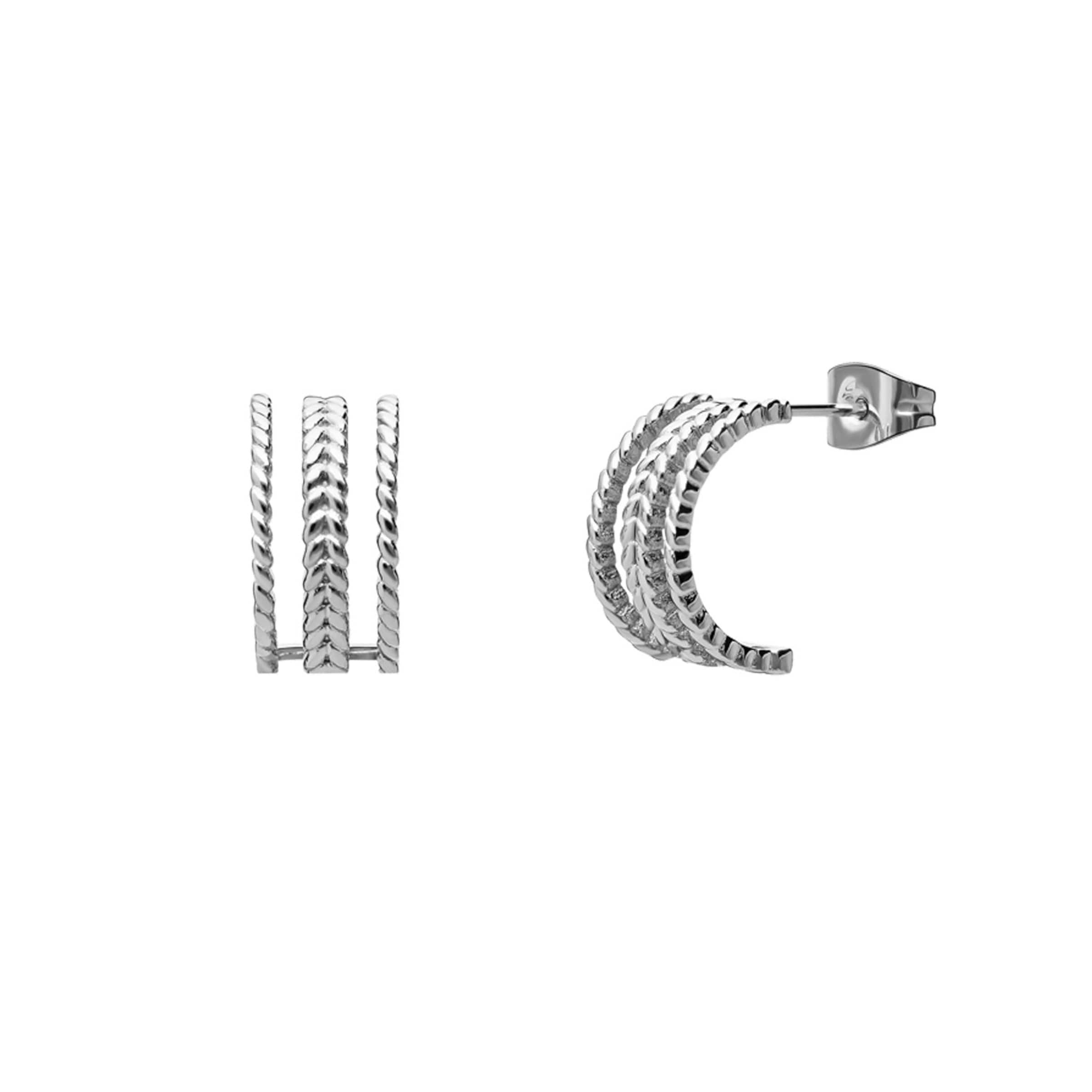 Lucardi Earrings 'Chic' in Silver: front