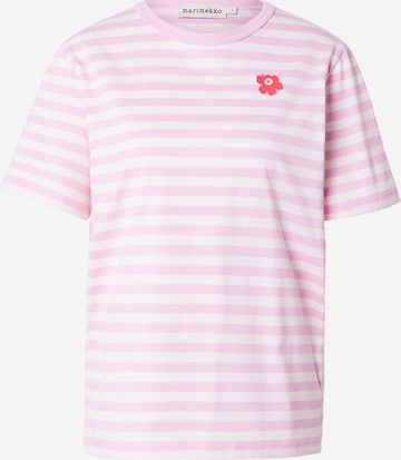 Marimekko Paita 'Tasaraita Unikko' värissä vaaleanpunainen: etupuoli