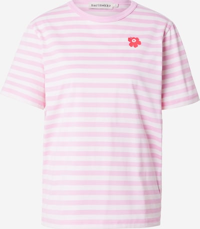 Marimekko Paita 'Tasaraita Unikko' koossa XS värissä fuksia / vaalea pinkki / valkoinen, Tuotenäkymä