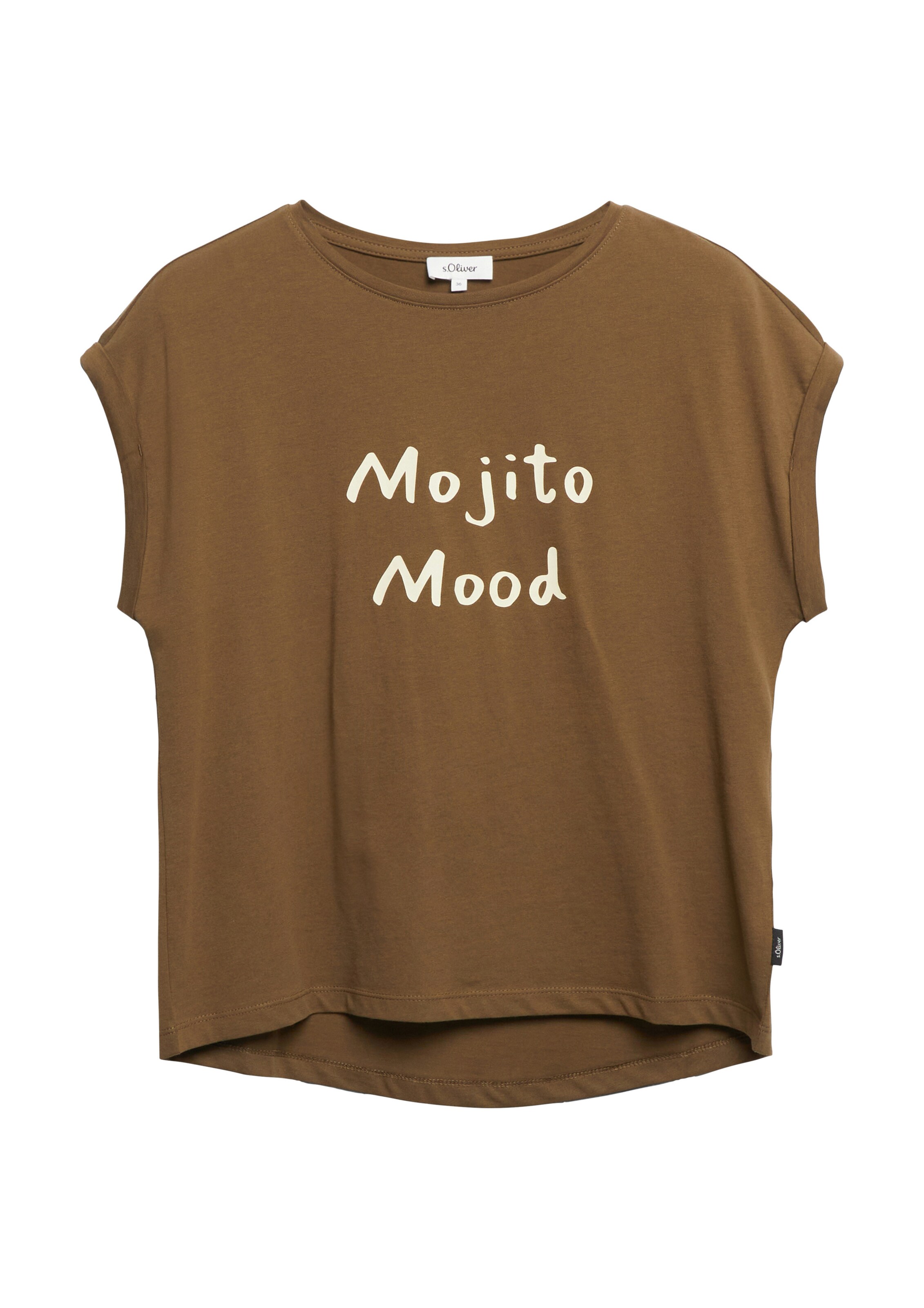 s.Oliver Shirt in Bruin: voorkant
