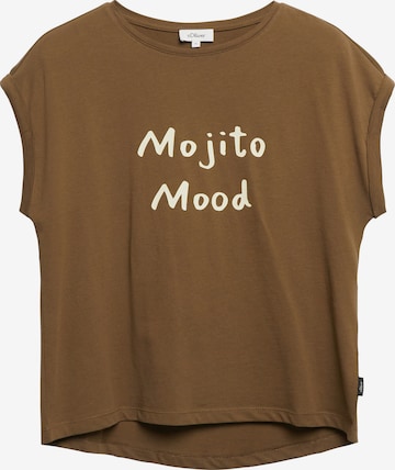 s.Oliver Shirt in Bruin: voorkant