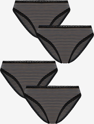 Albero Natur Panty 'Bio-Baumwoll-Slip mit Spitze – 4er Pack' in Blue: front