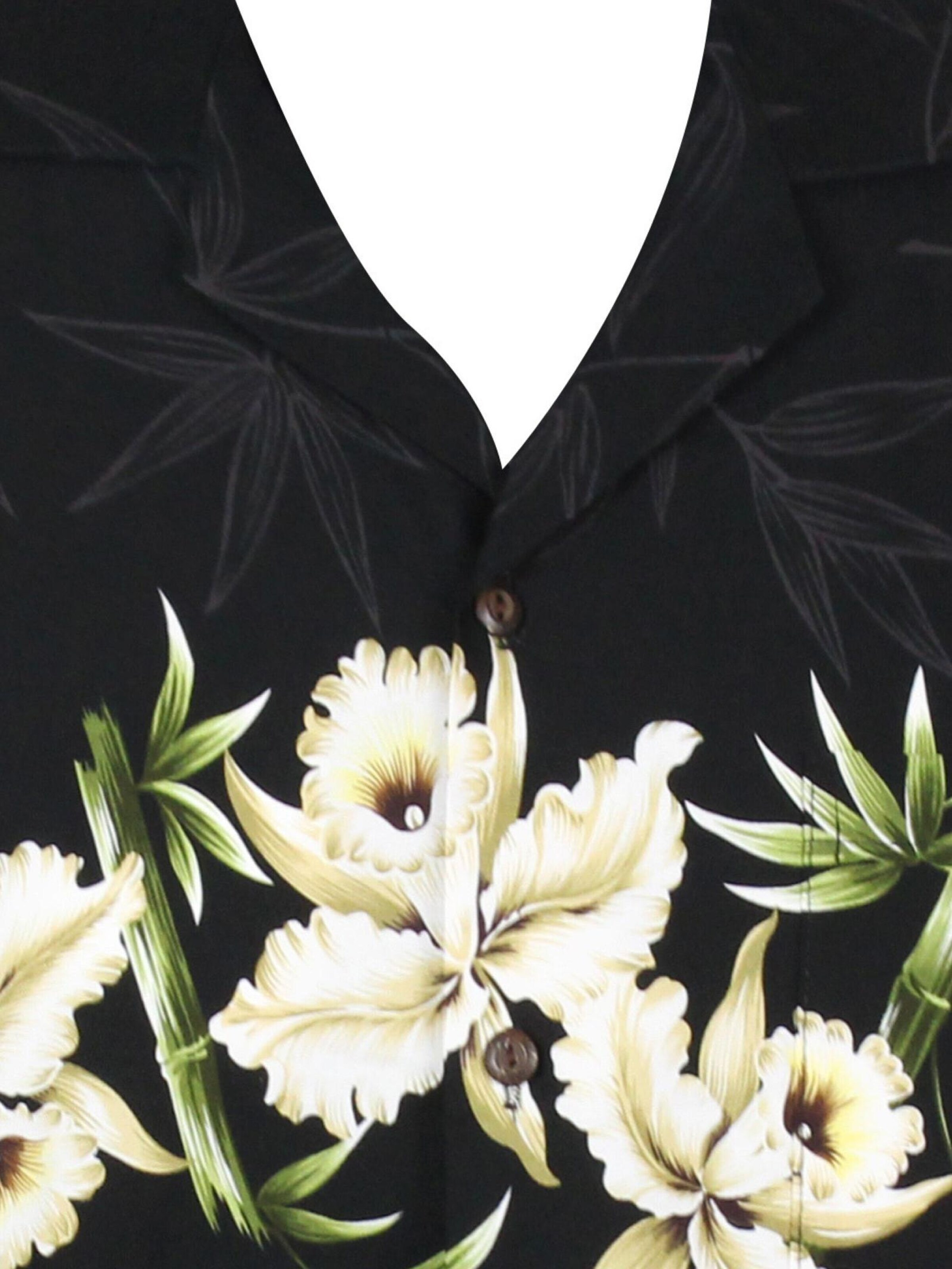 KY's Regular Fit Hemd 'Bambus Brustdruck'‌‌‌‌‌‌‌ in Schwarz