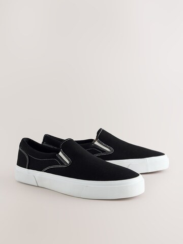 Next Спортни обувки Slip On в черно