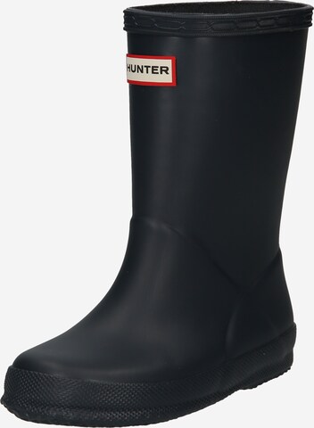 HUNTER Rubber Boots in Blue: front