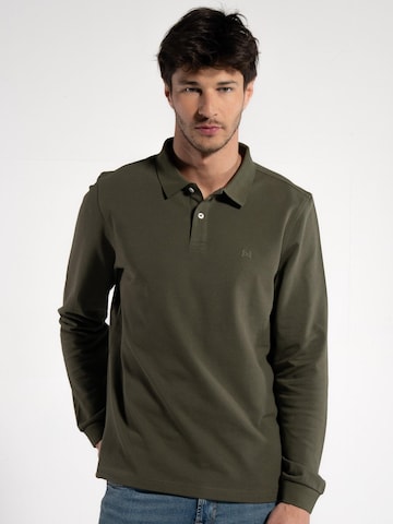 GORG Shirt 'Herren Langarm Poloshirt aus 100% Bio-Baumwolle' in Bruin