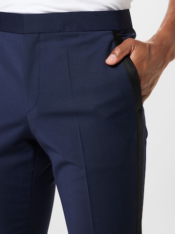 HUGO Red Regular Trousers with creases 'Hesten' in Blue
