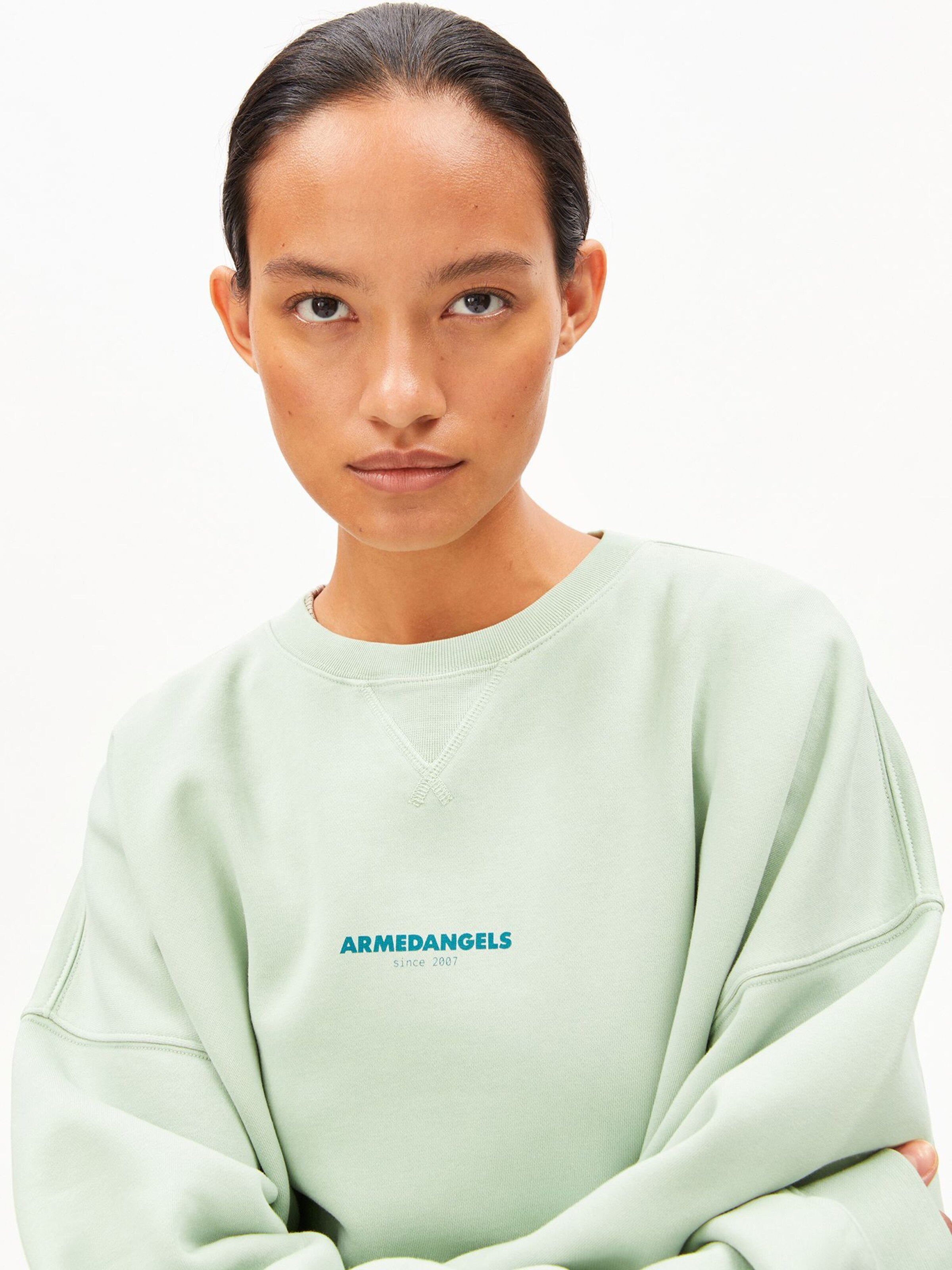 ARMEDANGELS Sweatshirt in Blue: front