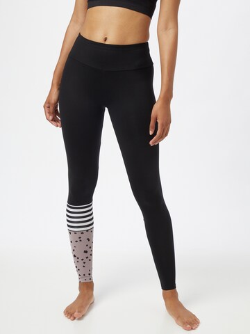 Hey Honey Skinny Sportbroek 'Surf Style' in Grijs: voorkant