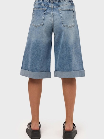 IT'S BASIC Loosefit Jeans 'ELASTICATED BERMUDA DENIM SHORT' in Blauw