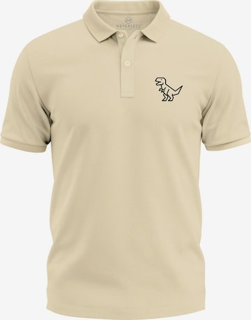 Neverless Shirt 'Polygon T-Rex' in Beige: Vorderseite
