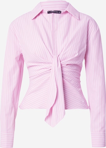 Bluză de la Trendyol pe roz: față