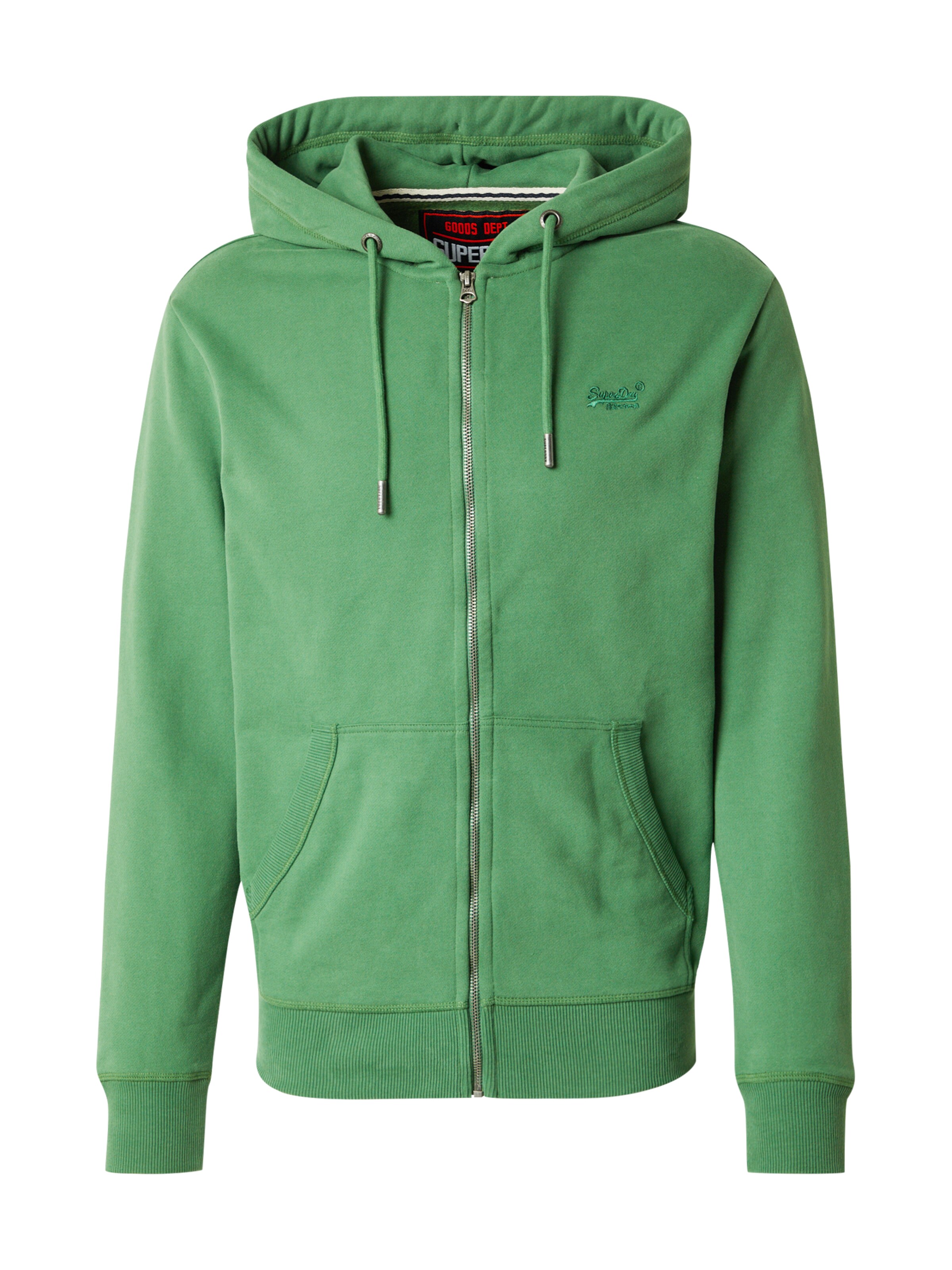 Giacca di felpa 'Essential' di Superdry in verde: frontale