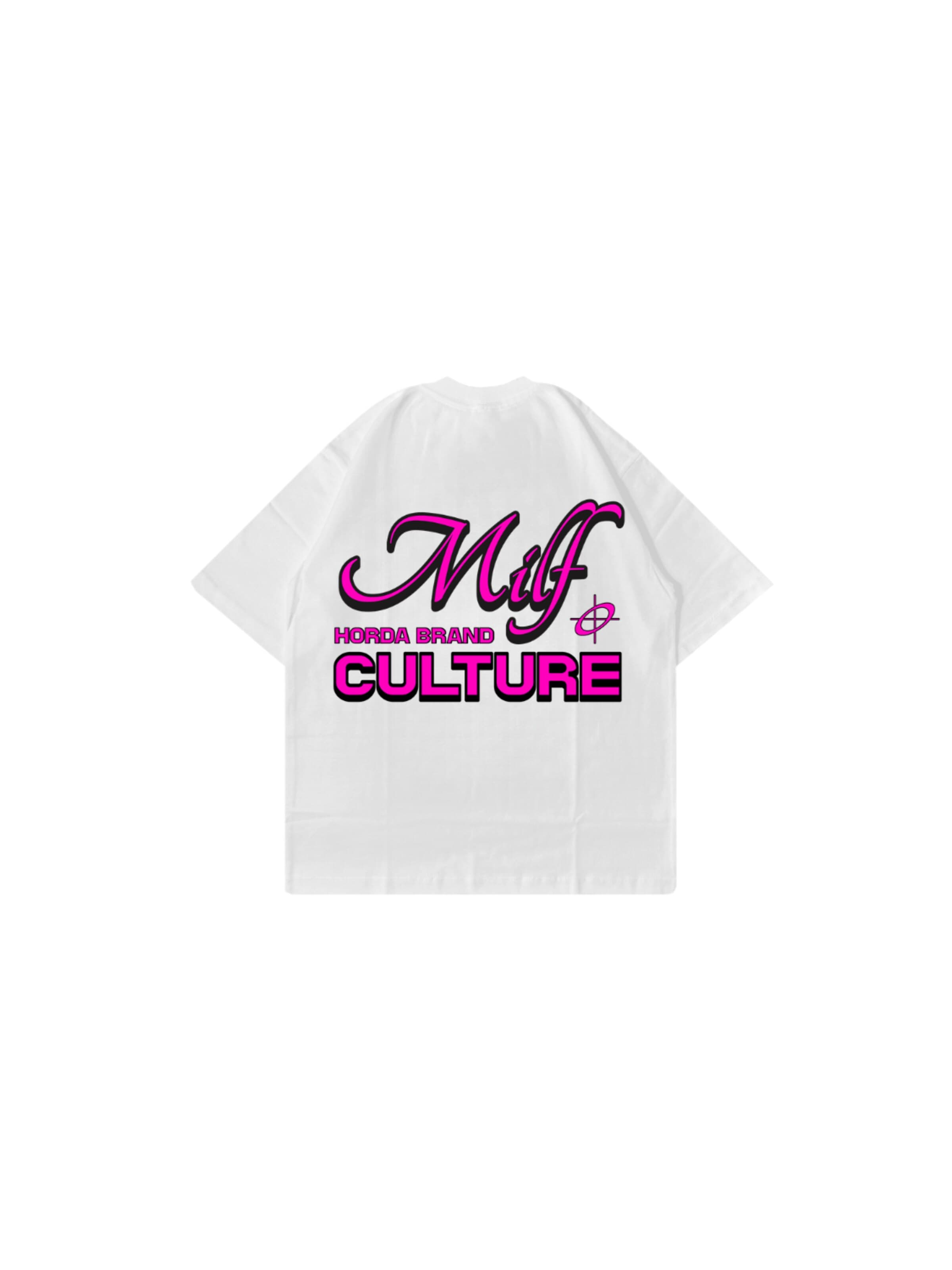 Horda - Camiseta 'T-Shirt Boxy Fit Bianca CULTURE 100% Cotone Made in Italy' en blanco
