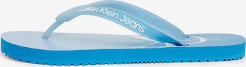 Calvin Klein Jeans Teenslipper in Blauw: voorkant