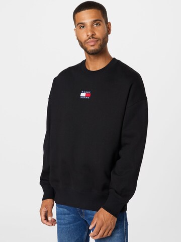 Tommy Jeans Sweatshirt in Black: front