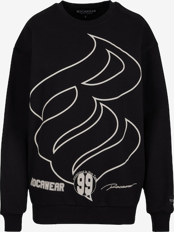 ROCAWEAR Sweatshirt 'Courtside' in Zwart: voorkant