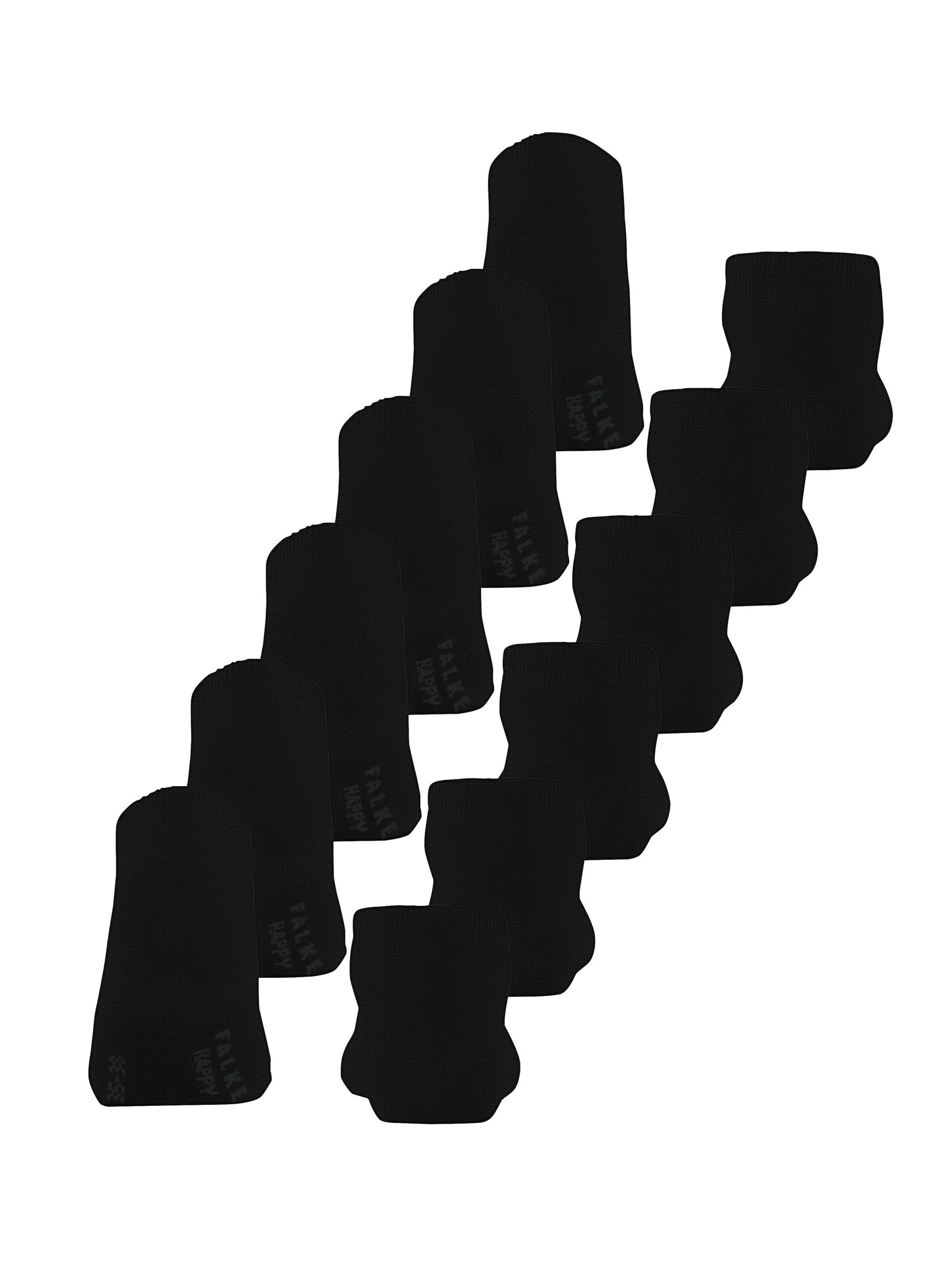 FALKE Füßlinge 'Happy 6-Pack'‌‌‌‌ in Schwarz