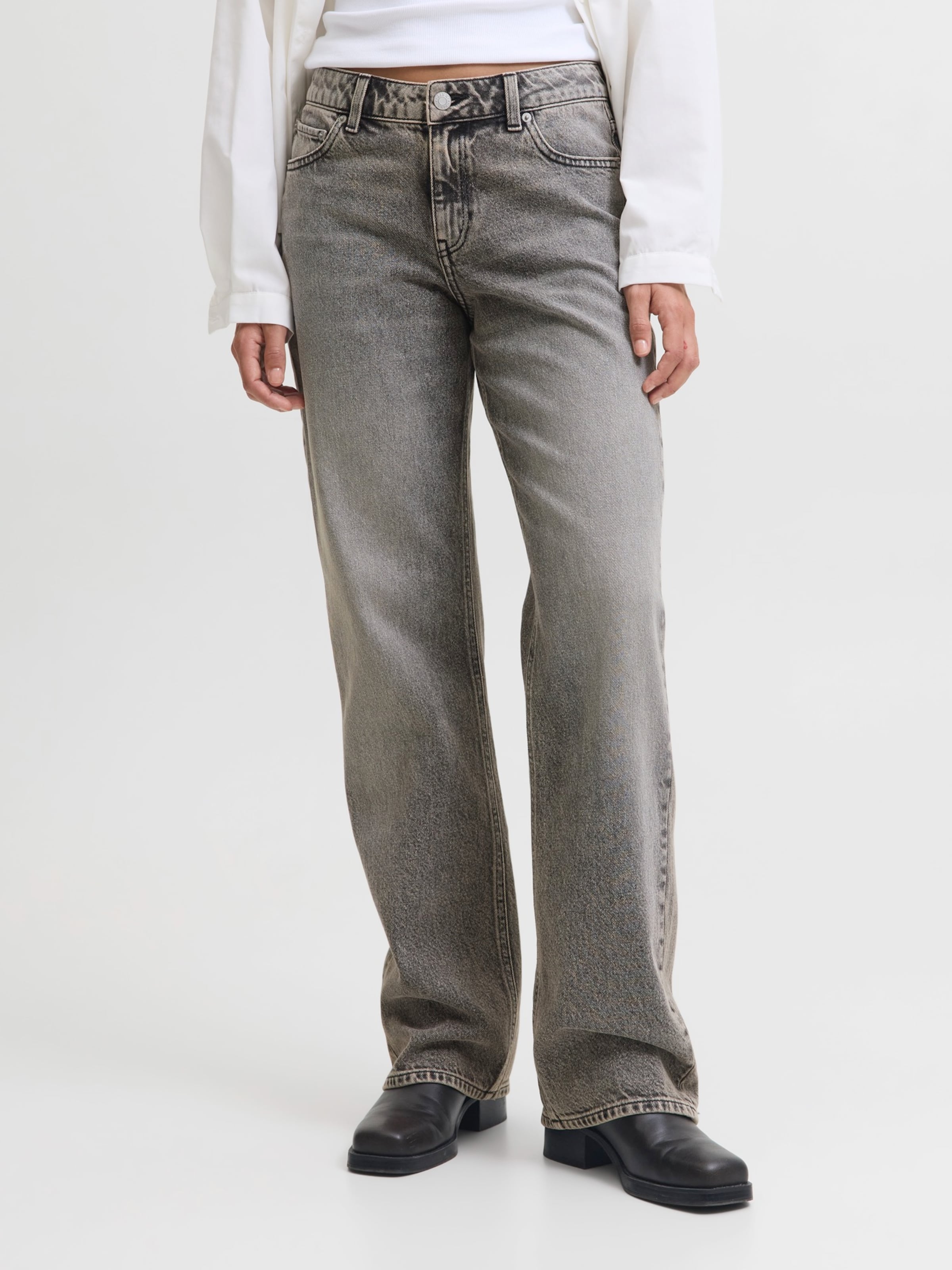 ポーカーズ BIO グレー JEANS dyed double waist JJXX Loose fit Jeans 'JXSeville' in Grey Denim | ABOUT YOU