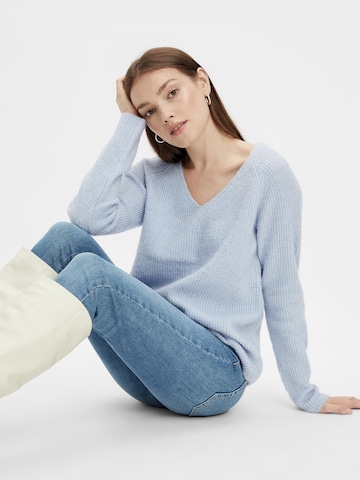 PIECES - Pullover 'Ellen' em azul