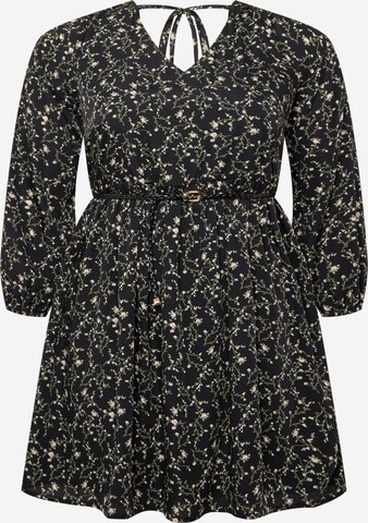 Robe 'Elsa' ABOUT YOU Curvy en noir : devant