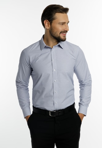 Coupe slim Chemise business DreiMaster Klassik en bleu : devant