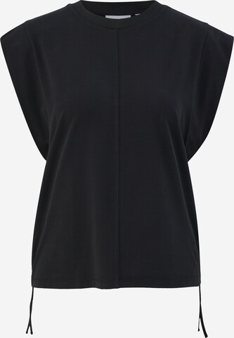 comma casual identity Blouse in Zwart: voorkant