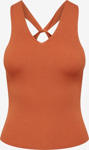 JDY - Top de punto 'Sabrina' en naranja: frente