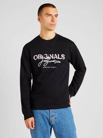 JACK & JONES Sweatshirt 'ARUBA' in Schwarz: predná strana