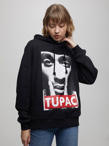 Pull&Bear Sweatshirt in Zwart: voorkant